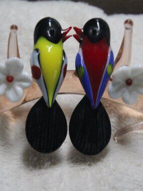 Love birds glass. Good condition.